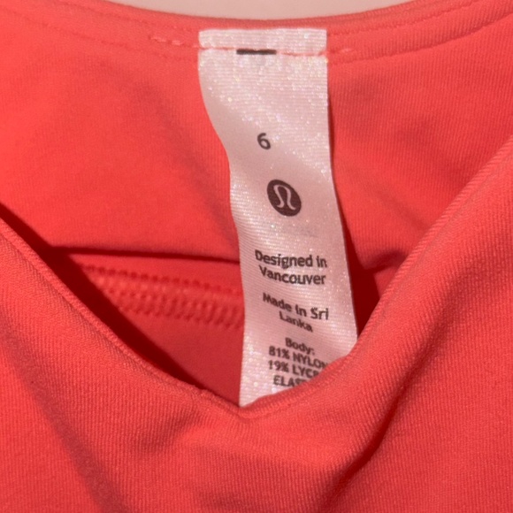 Lululemon Align™ Tank – Coral Peach, Light Support, Cropped Length - Picture 3 of 3